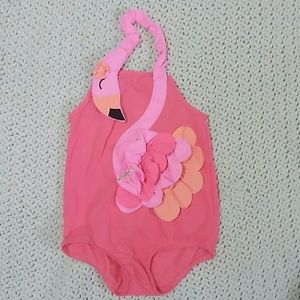 Flamingo One Peice with Ruffle Detail, 4T